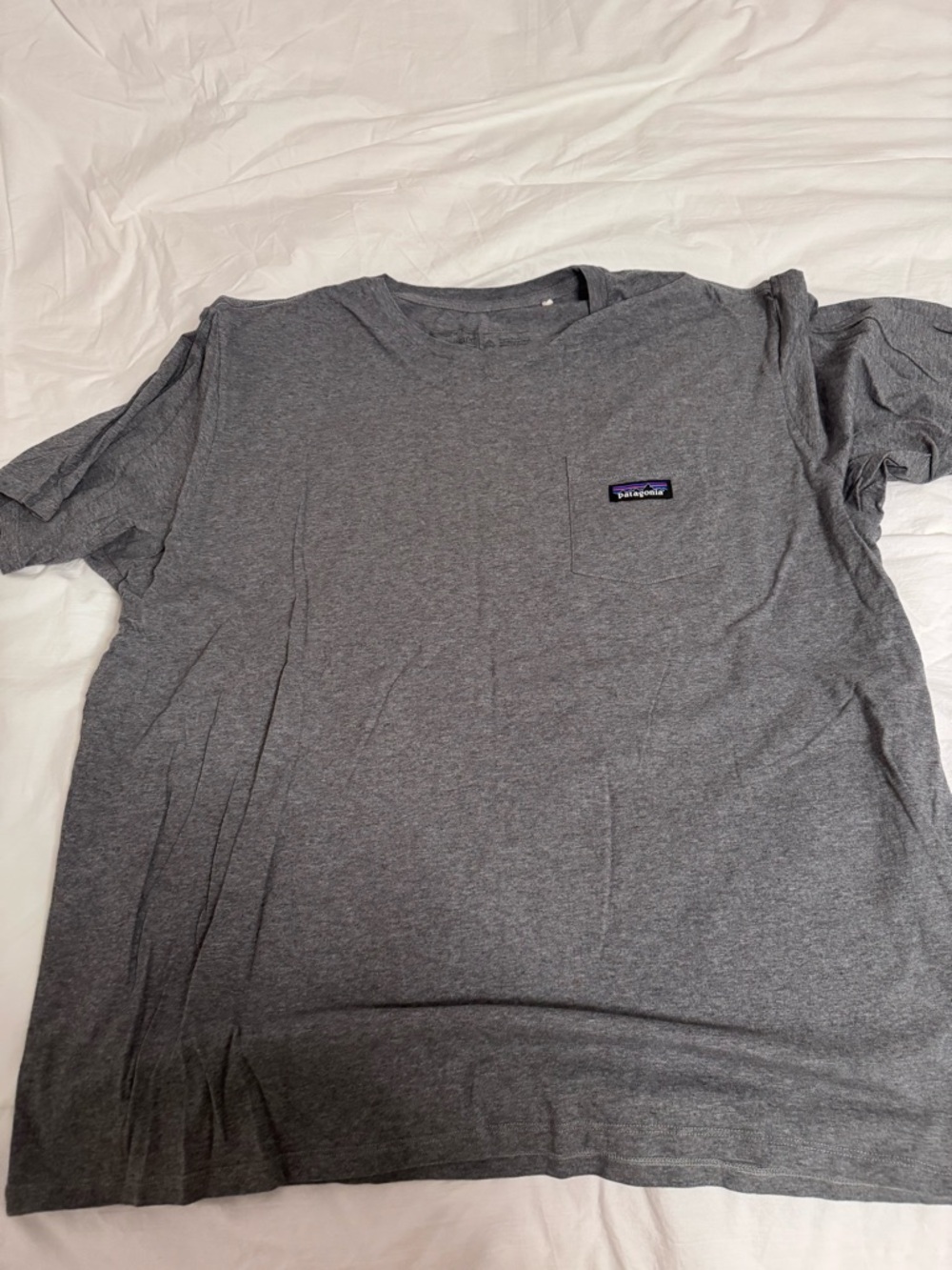 Patagonia Men's Heather Gray Short Sleeve Pocket Tee